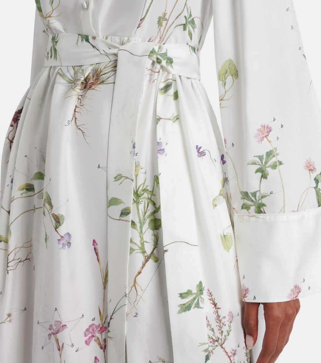 Erdem - Floral printed silk midi dress