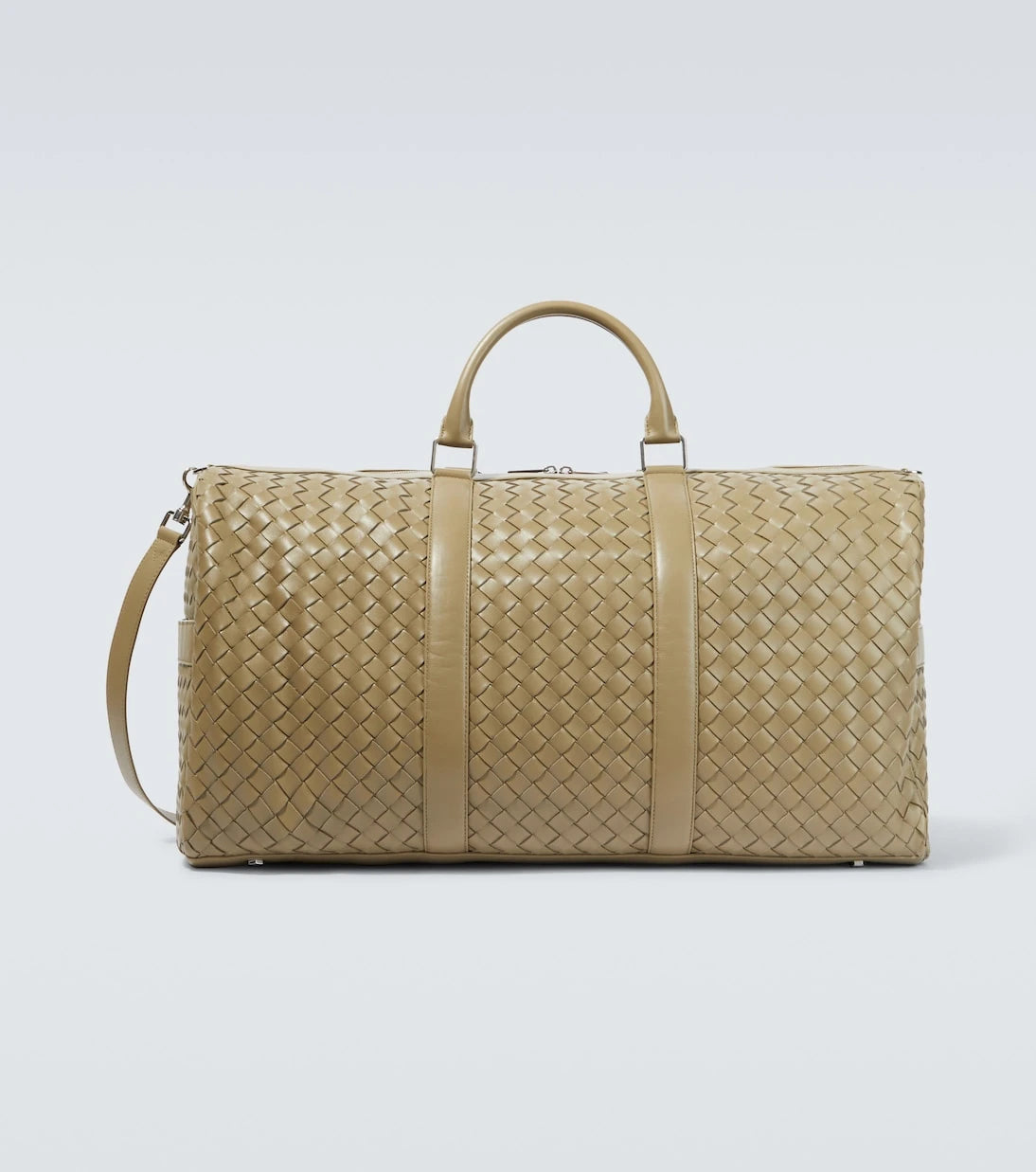 Bottega Veneta - حقيبة دفل كبيرة من جلد إنترتشياتو