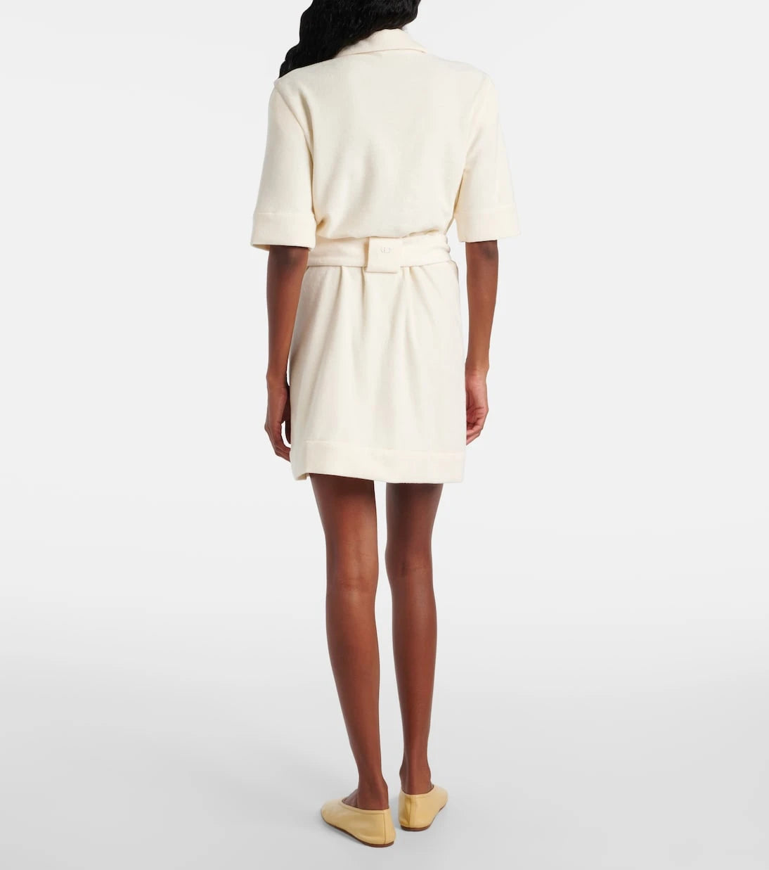 Adriana Degreas - Belted cotton-blend terry minidress
