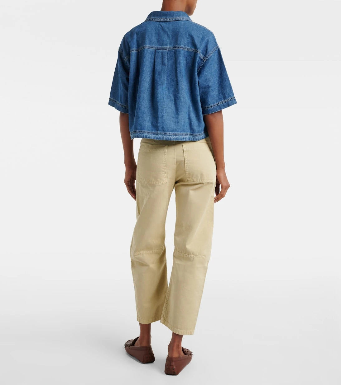 Velvet - Brylie cotton twill barrel-leg pants
