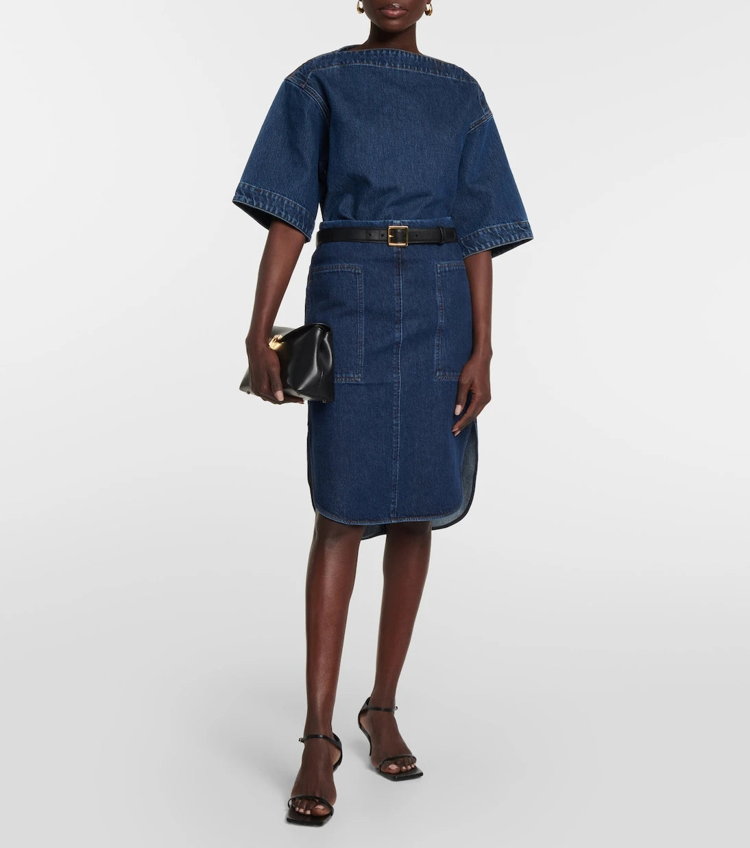 Toteme - Denim midi skirt