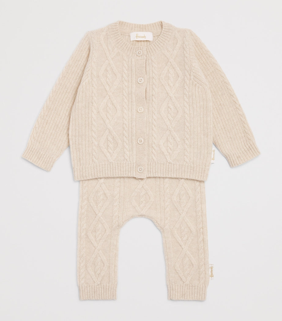 Cashmere Cable-Knit Trousers (0-18 Months)