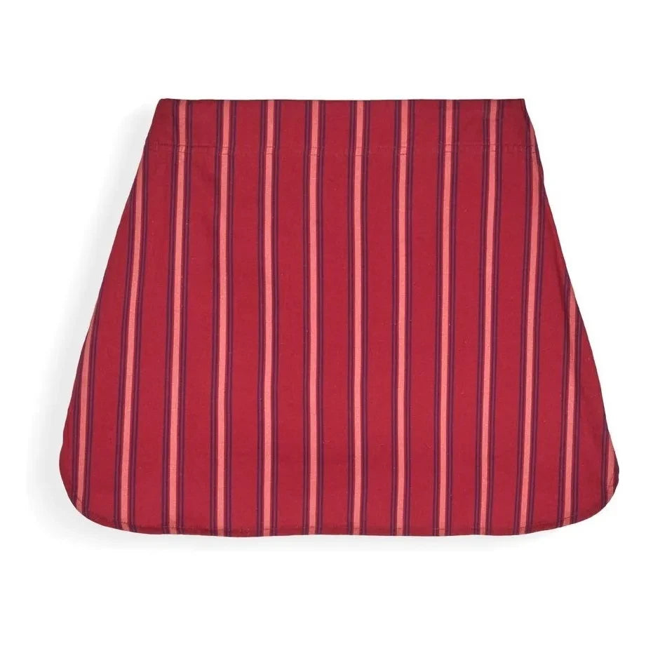 Maria de la Orden - Selena Cotton striped skirt | Red