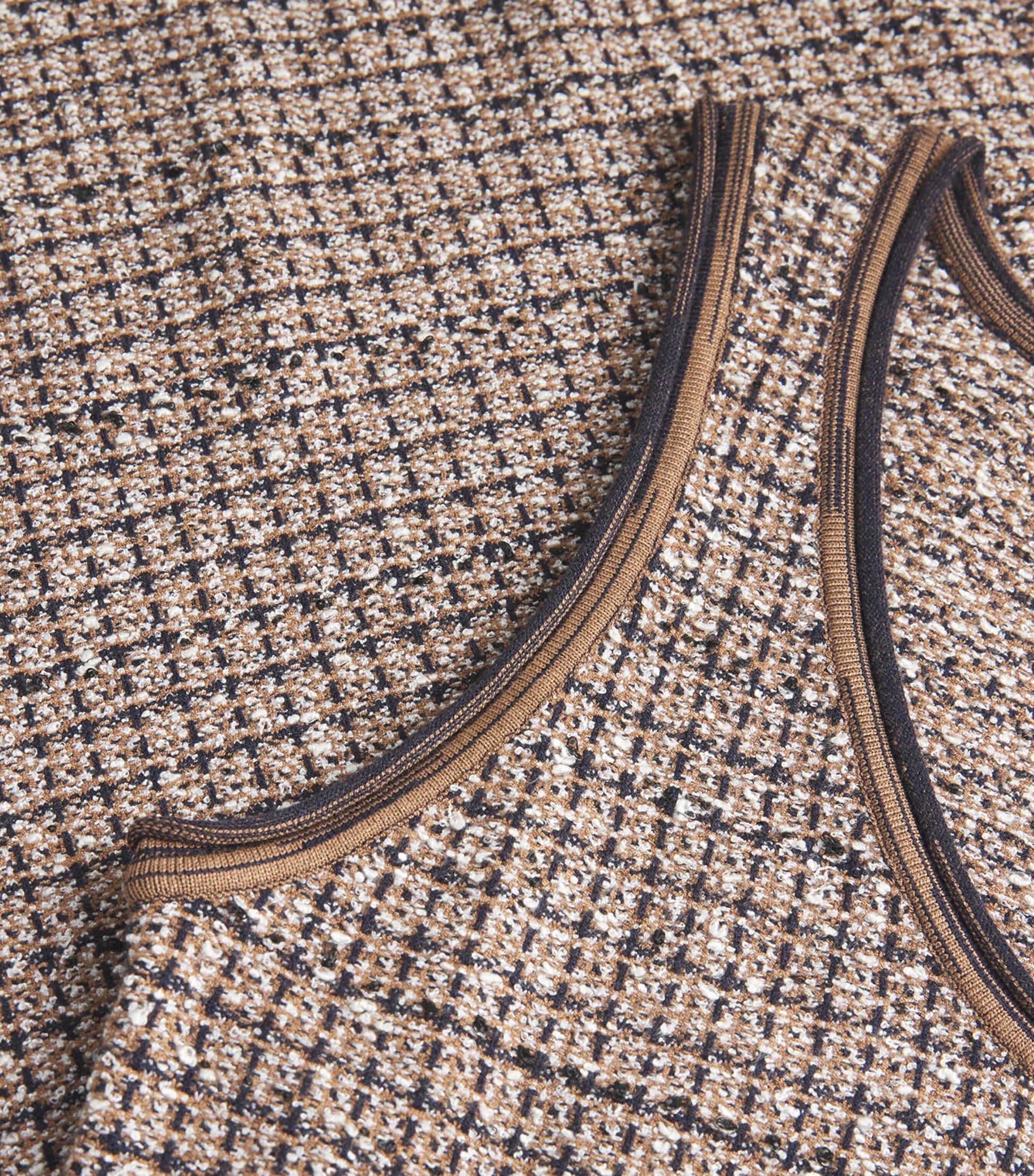 Veronica Beard Brown Slubbed Bassette Mini Dress