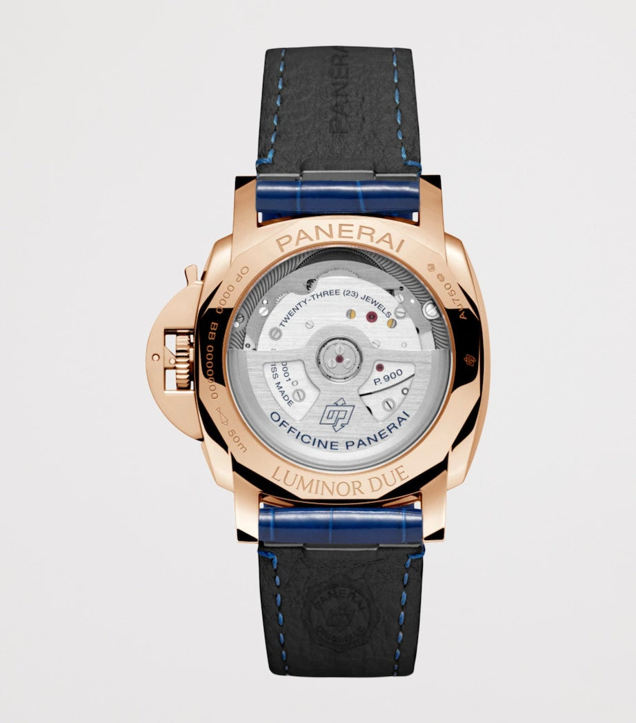 Panerai Goldtech Luminor Due Luna Madreperla Watch 38mm