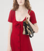 Valentino Red Virgin Wool Bow-Detail Mini Dress
