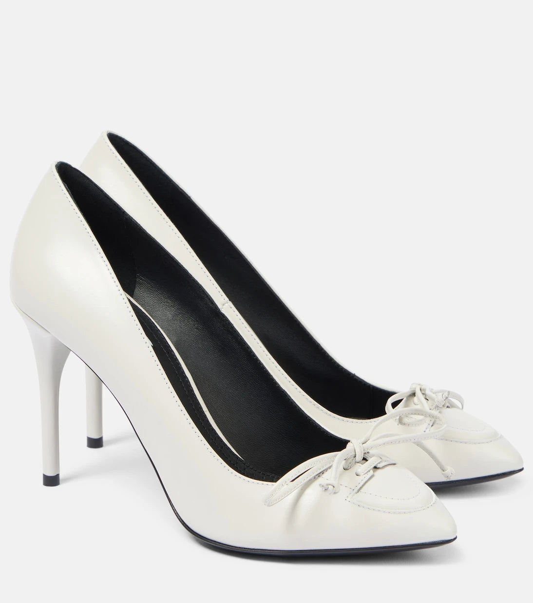 Alaïa - 90 bow-detail leather pumps
