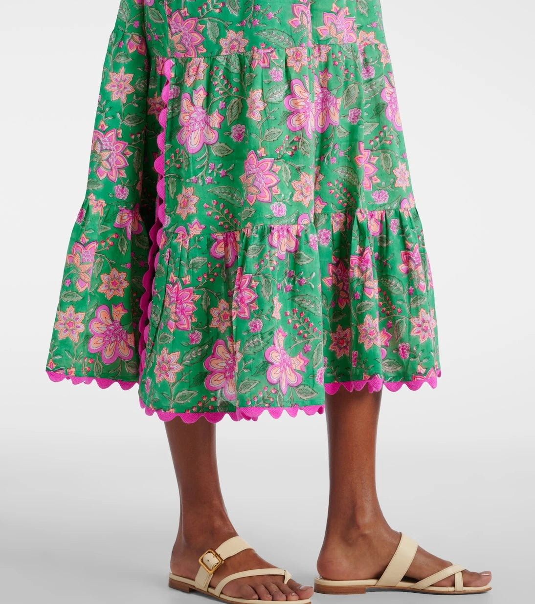 Juliet Dunn - Printed cotton maxi dress