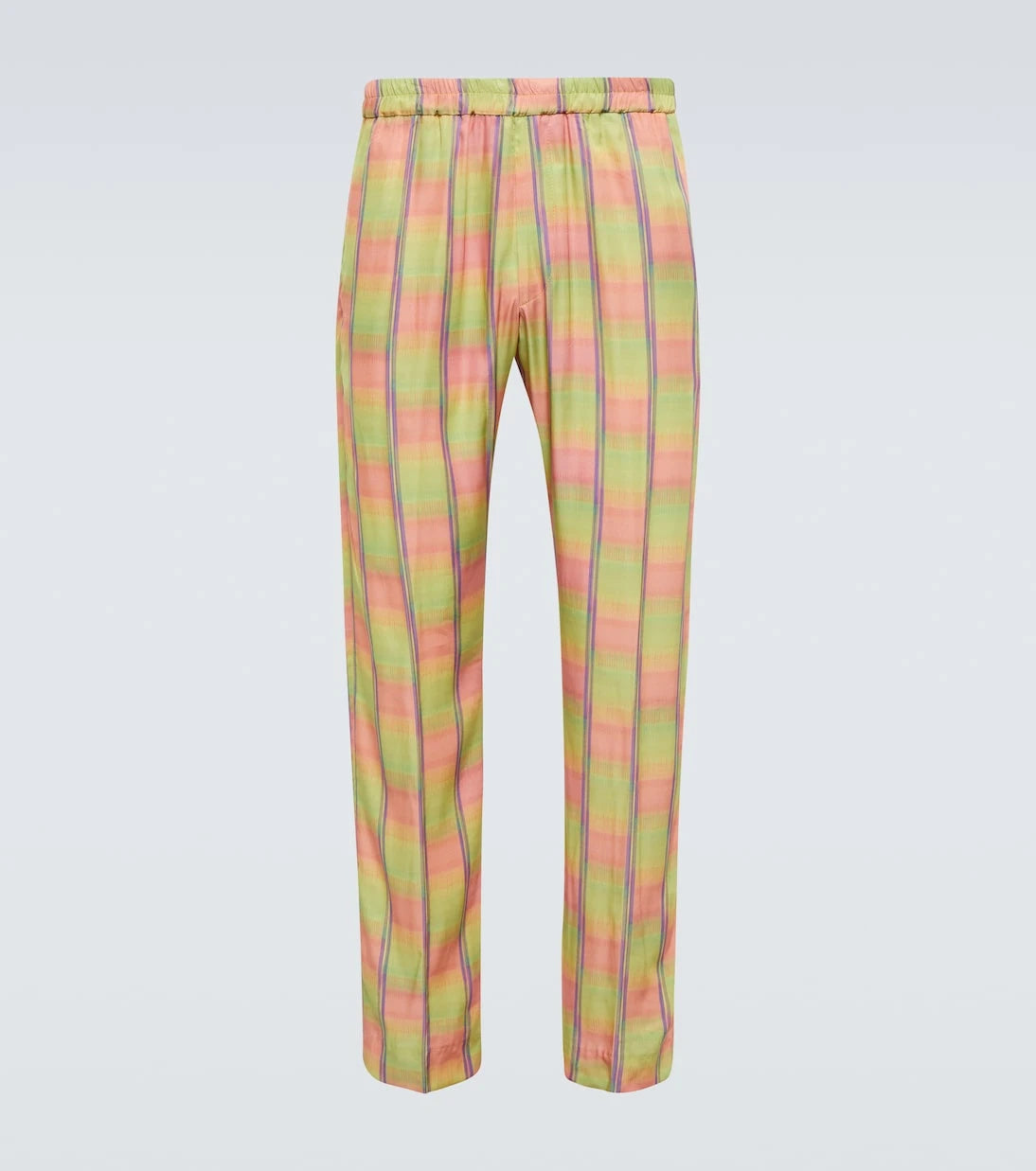 Dries Van Noten - Ekose düz paça pantolon