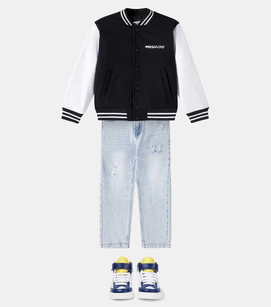 Moschino Kids - أحذية رياضية جلدية