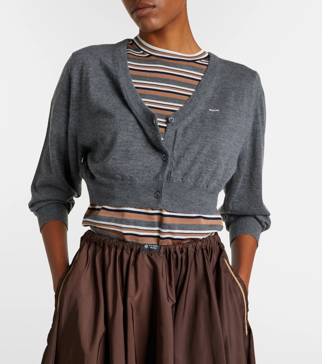Prada - Cropped cashmere cardigan