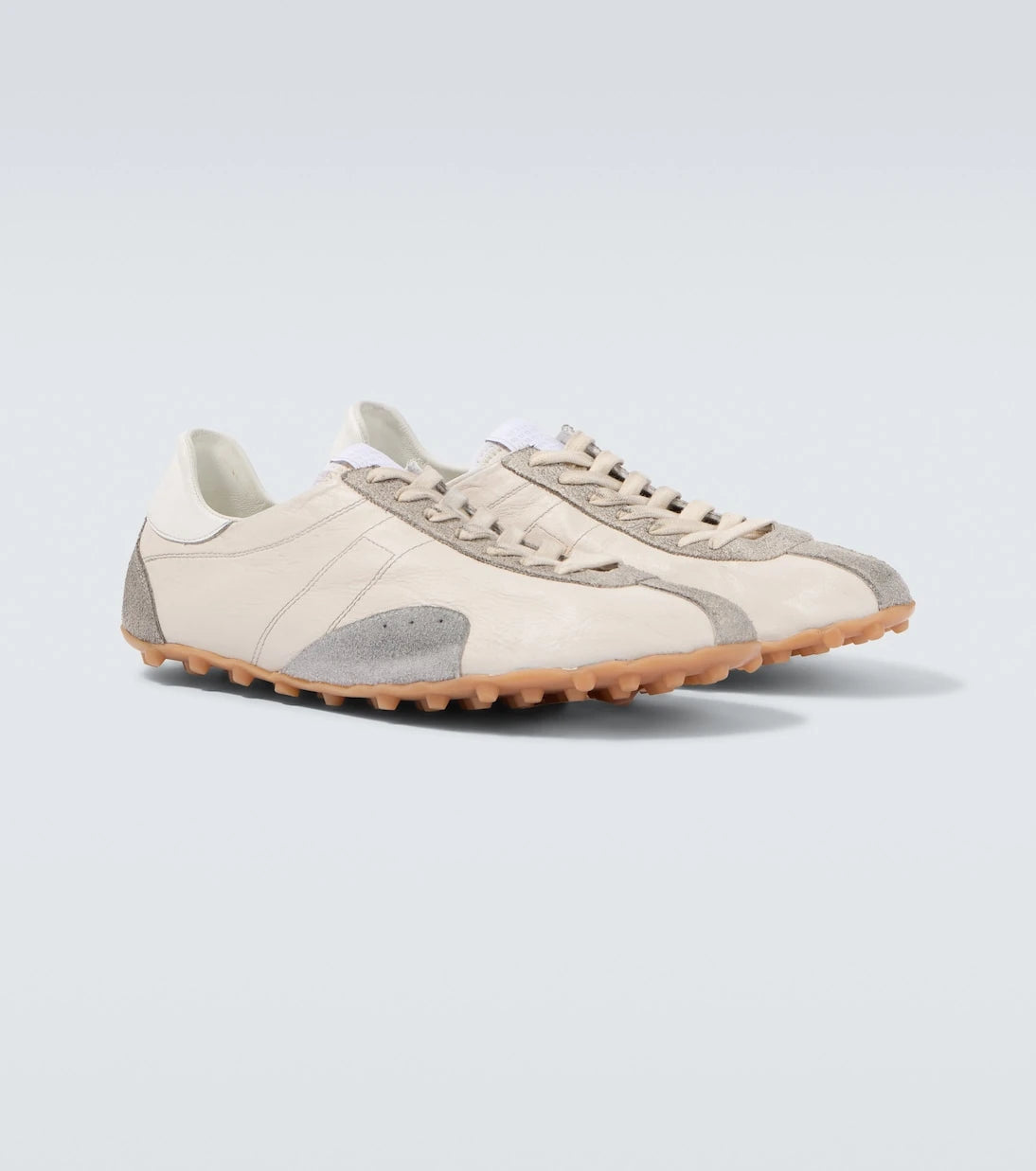 Maison Margiela - حذاء سنيكرز Sprinters من الجلد بتفاصيل شمواه