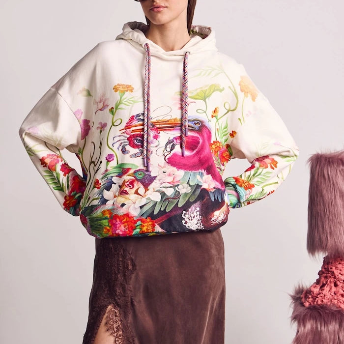 Pamuklu kadın kapüşonlu sweatshirt Medicine