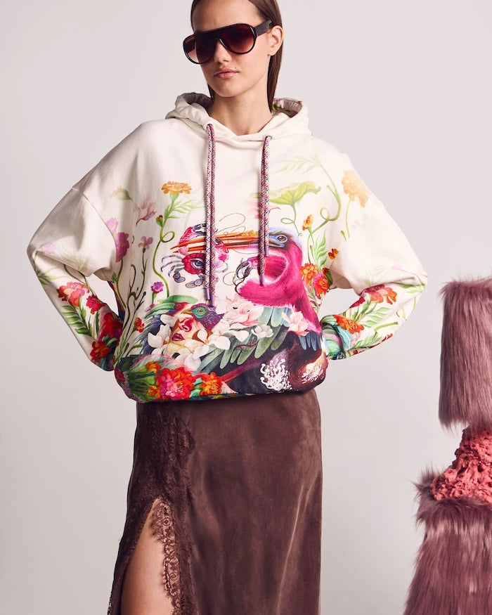 Pamuklu kadın kapüşonlu sweatshirt Medicine