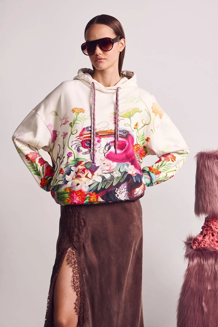 Pamuklu kadın kapüşonlu sweatshirt Medicine