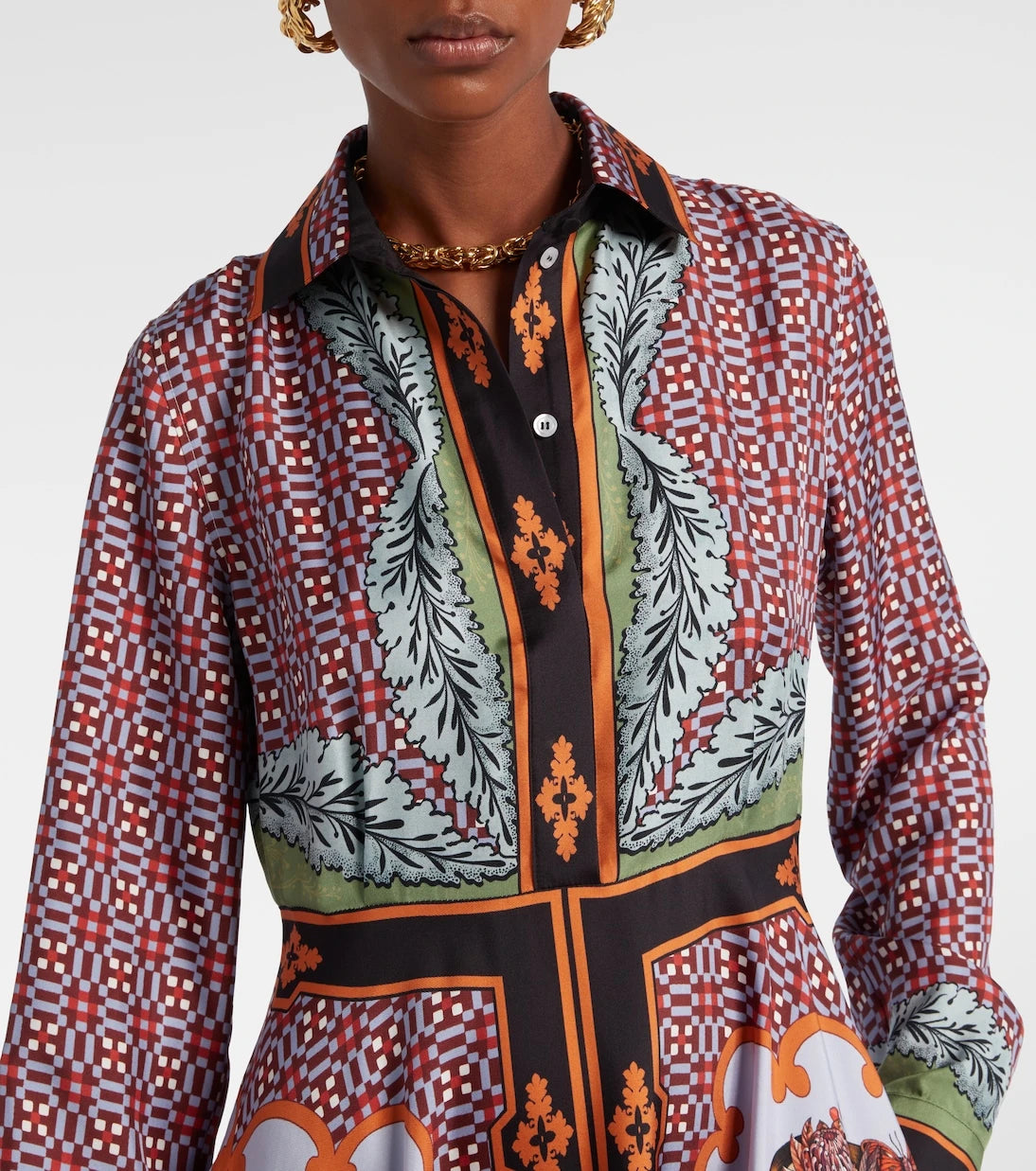 La DoubleJ - San Pietro printed silk maxi dress