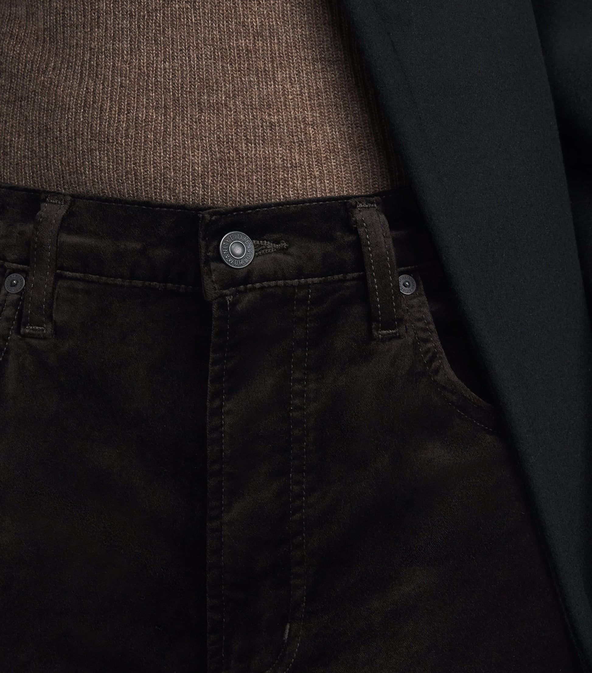 Citizens of Humanity Brown Velvet Ayla Baggy Trousers