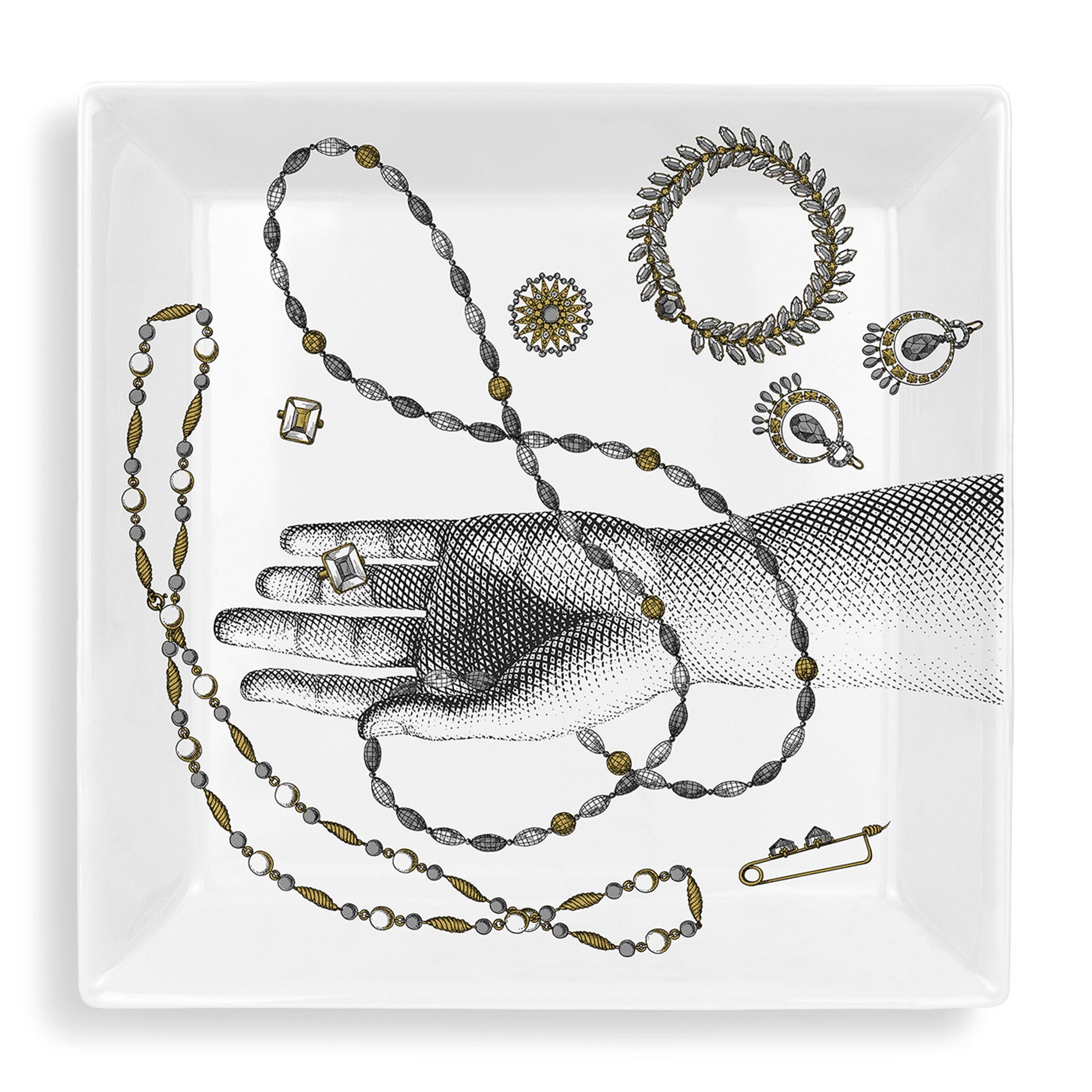 Square Mano e Gioielli Ashtray
