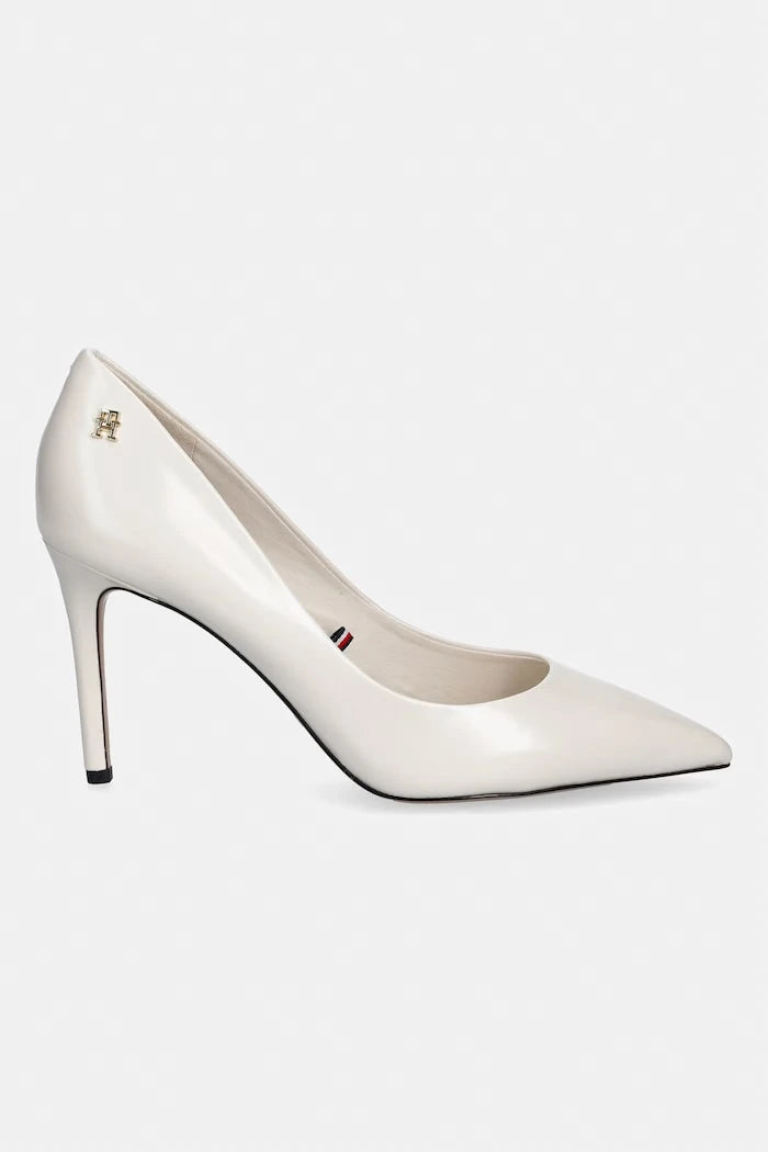 Tommy Hilfiger обувки с ток от кожа ESSENTIAL POINTED PUMP