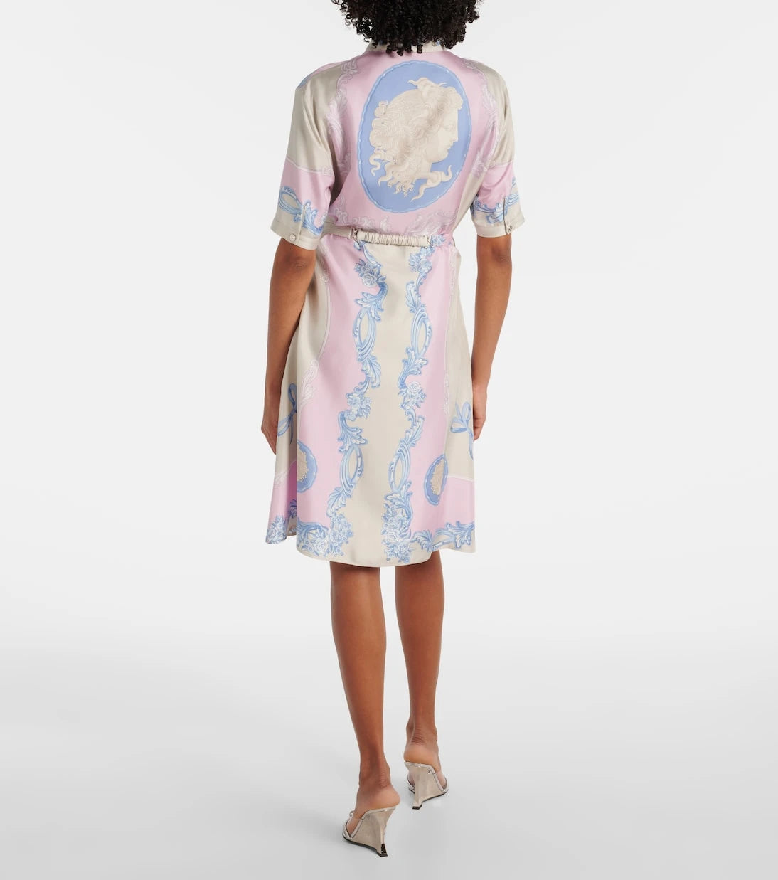 Versace - Floral silk shirt dress