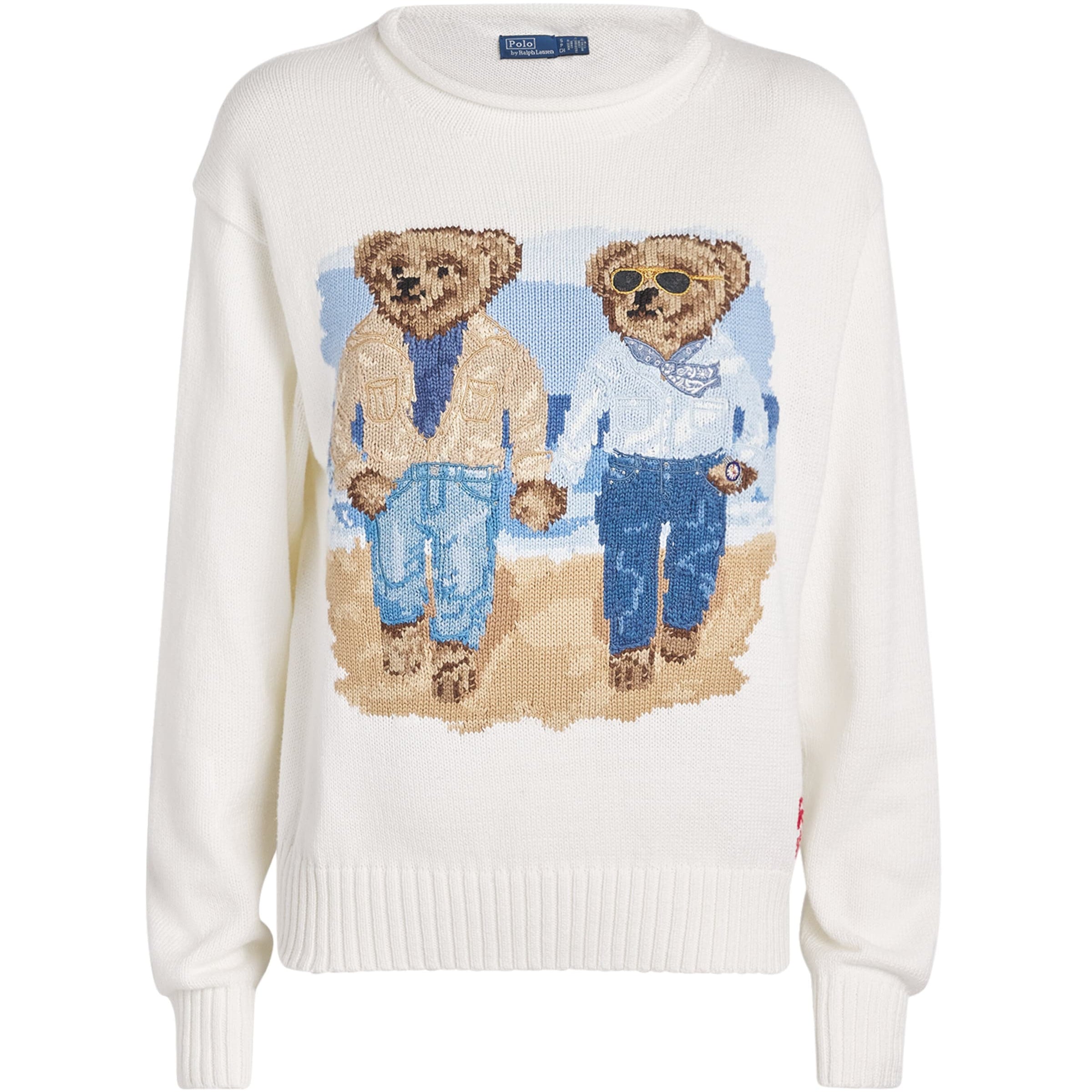 Cotton Polo Bear Sweater WHITE