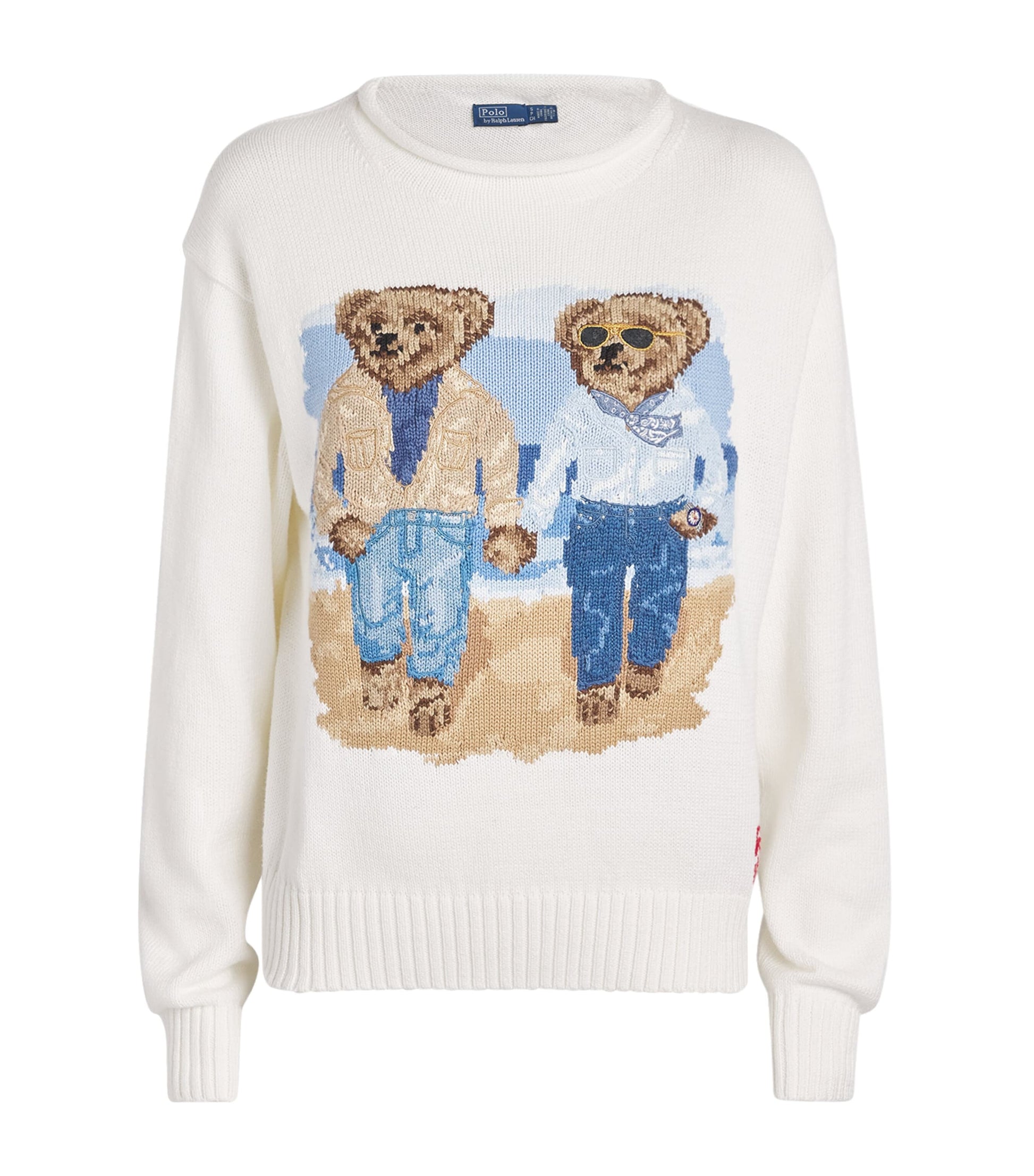 Cotton Polo Bear Sweater WHITE