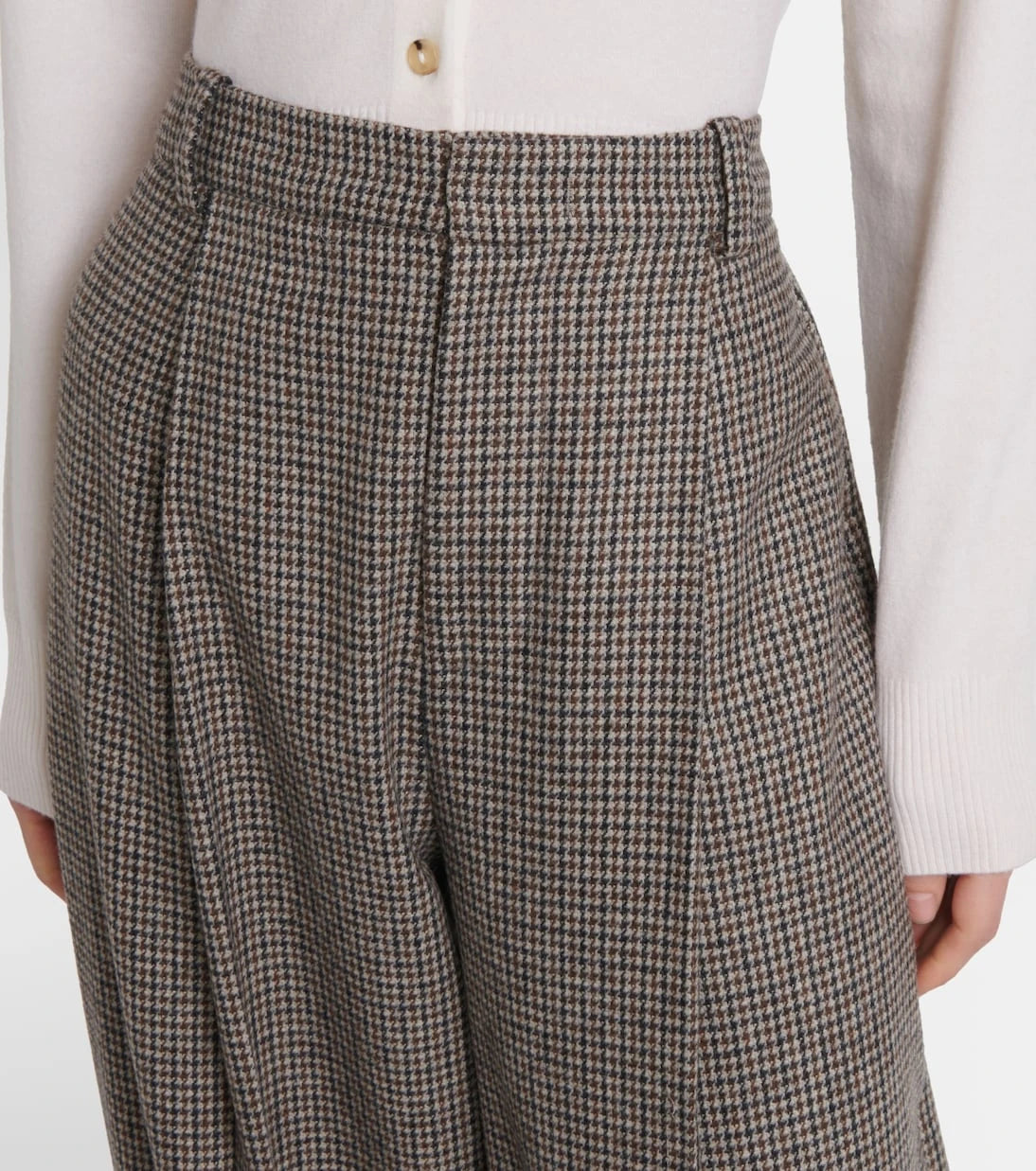 Vince - Houndstooth wide-leg pants