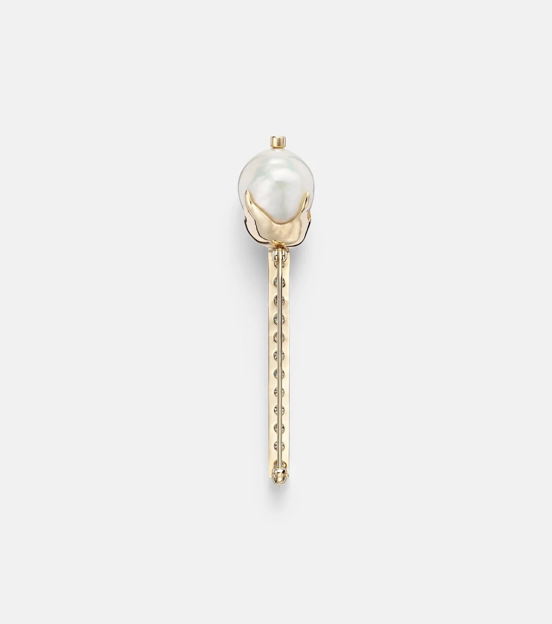 Mateo - 14kt gold brooch with diamonds and pearls