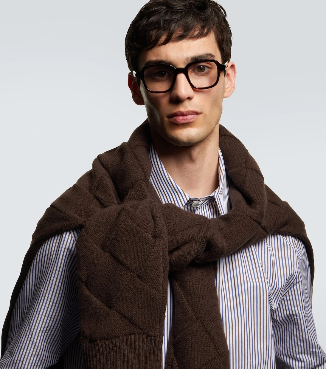 Bottega Veneta - نظارة شمسية مربعة مطاطية