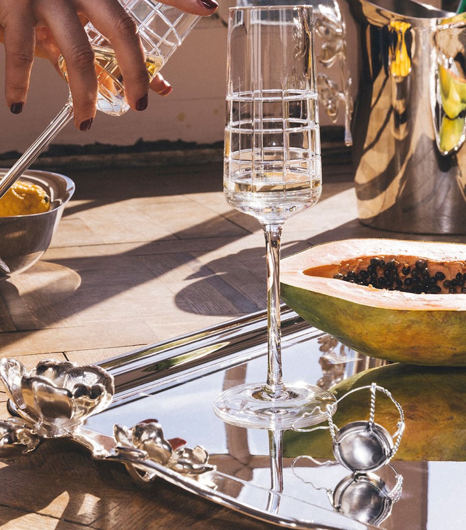 Set of 2 Graphik Crystal Champagne Flutes (170ml)