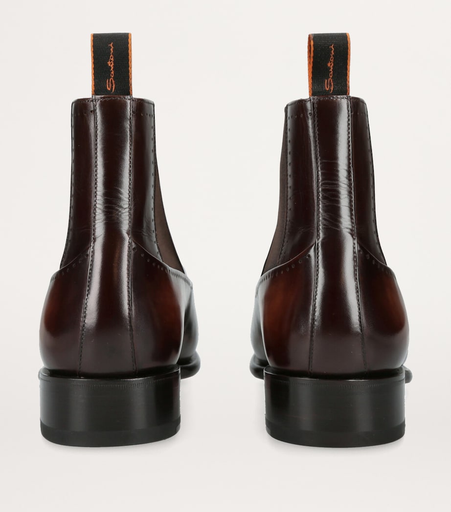 Leather Carter Punch Chelsea Boots