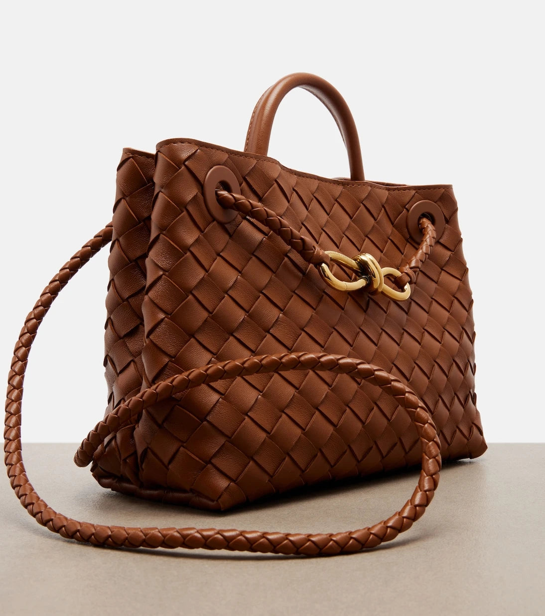 Bottega Veneta - Andiamo Small leather top-handle bag