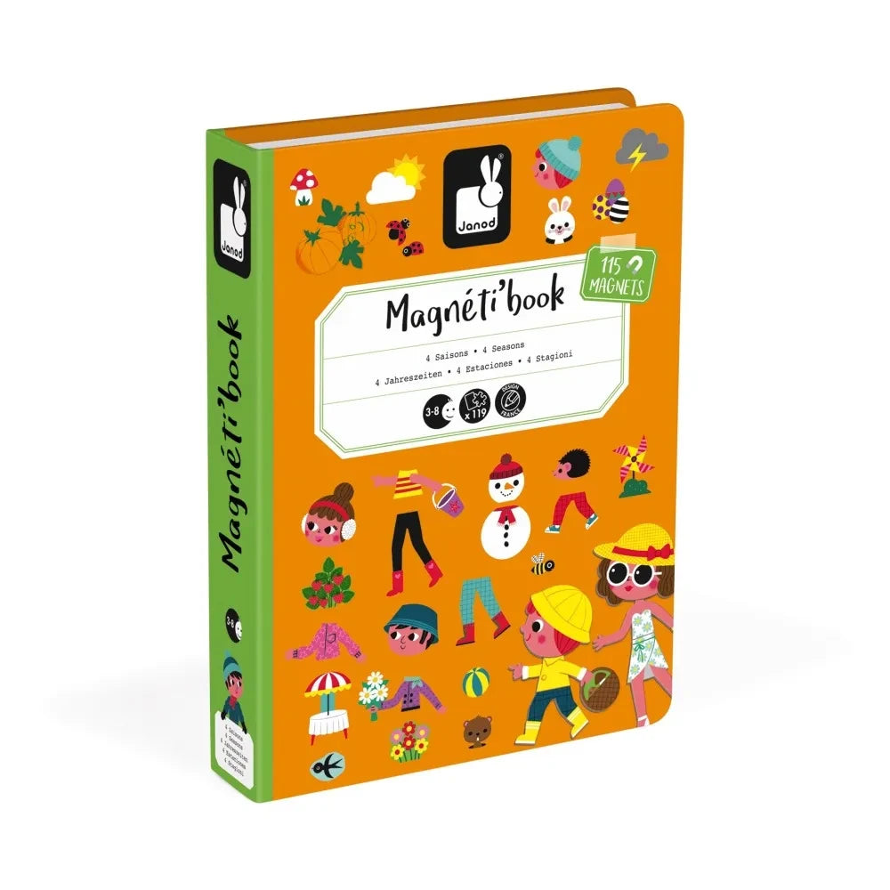 Janod - 4 Seasons Magnetic Book - 115 magnets
