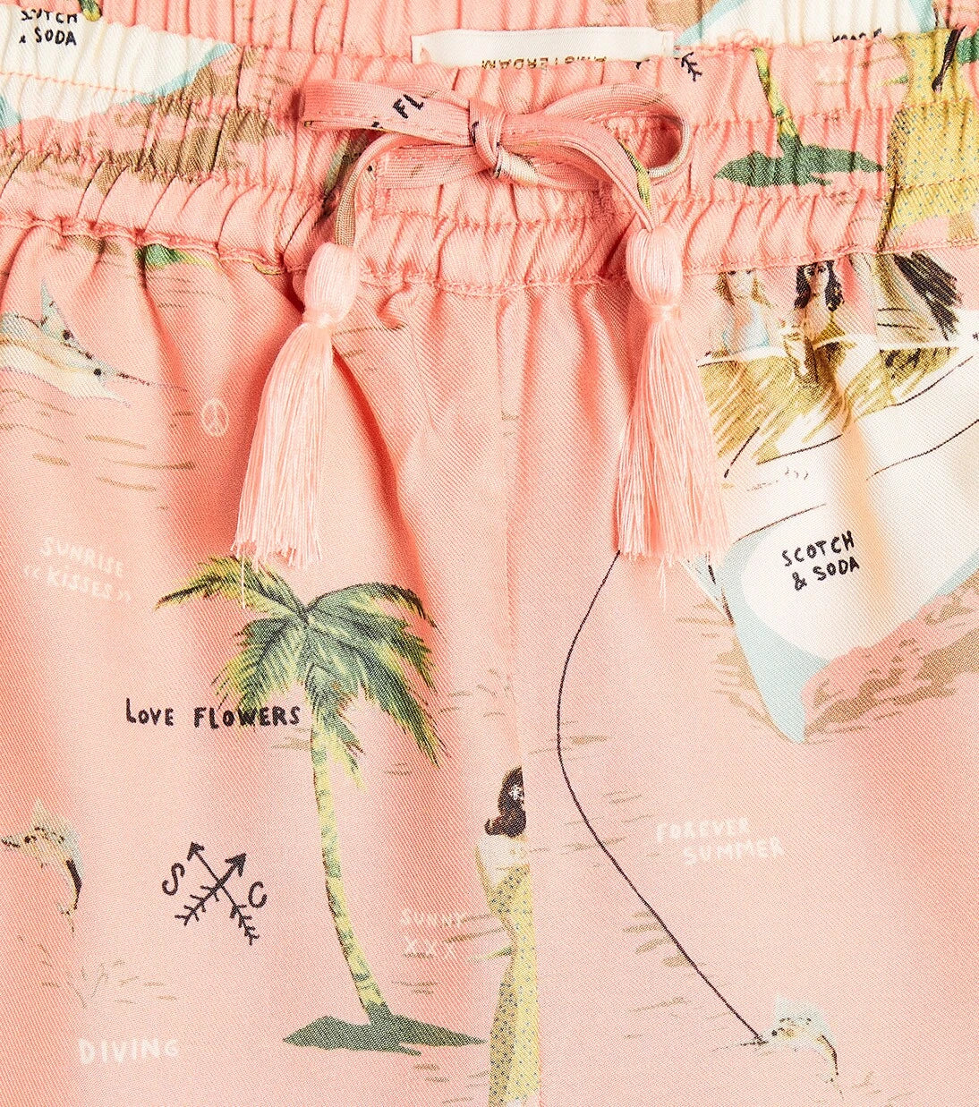 Scotch & Soda Kids - Printed mid-rise shorts