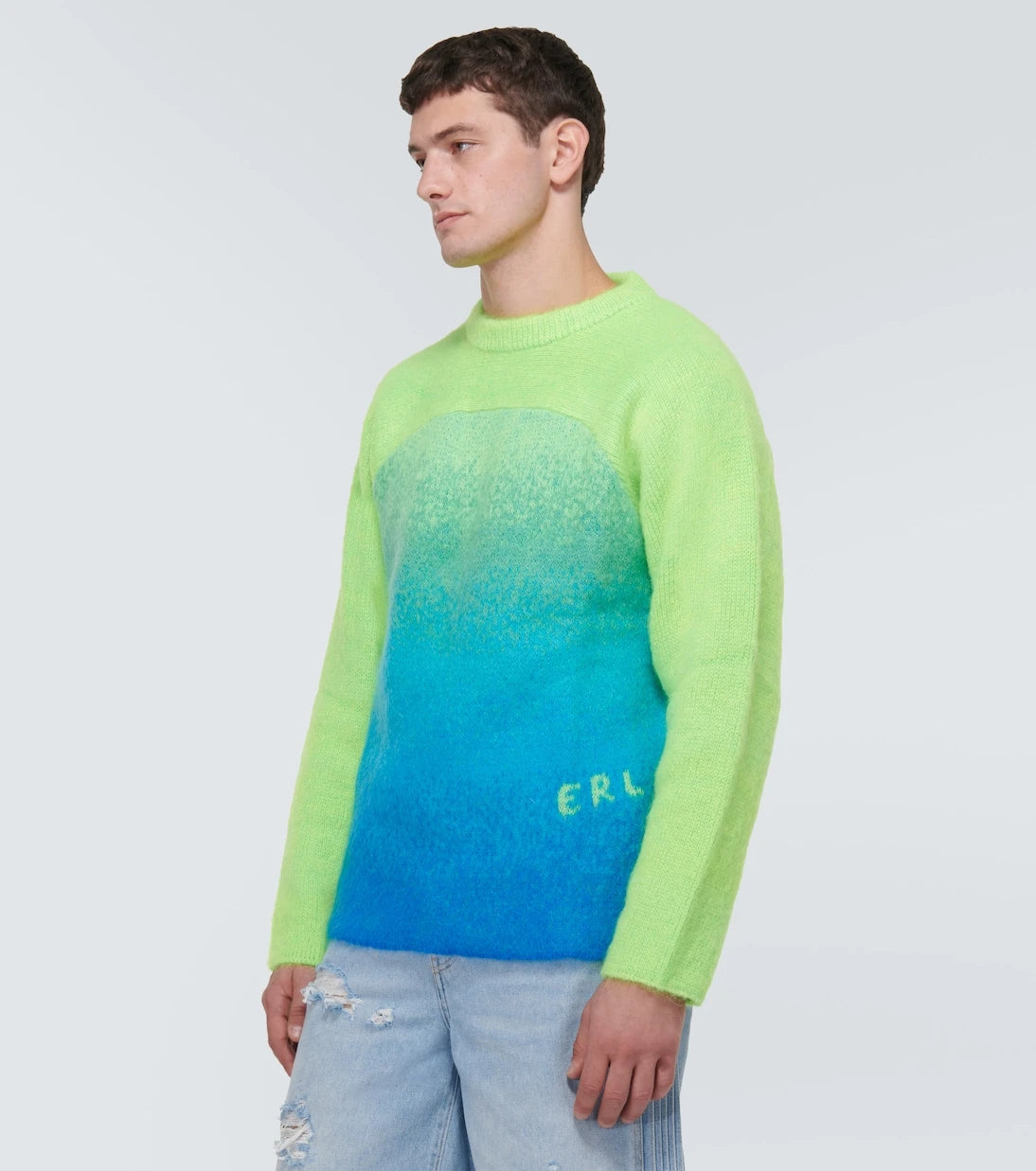 ERL - Rainbow knitted mohair-blend sweater