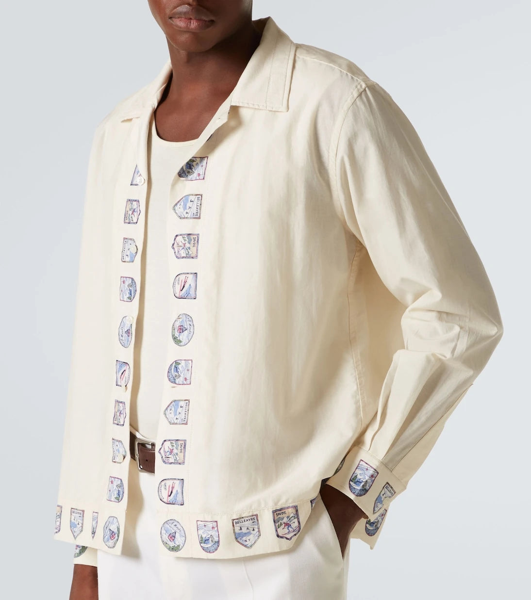Bode - Ski Season printed cotton and silk shirt