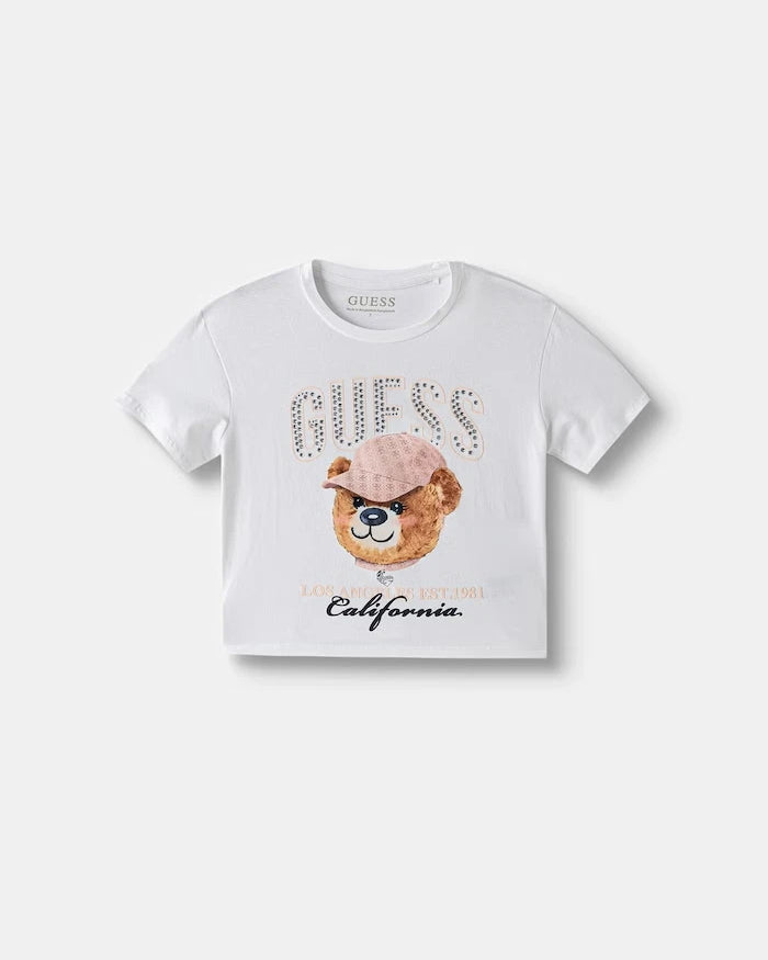 Guess Çocuklar için pamuklu elastanlı tişört