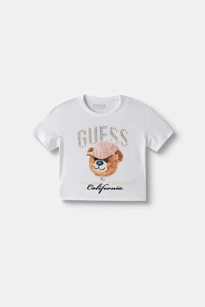 Guess Çocuklar için pamuklu elastanlı tişört