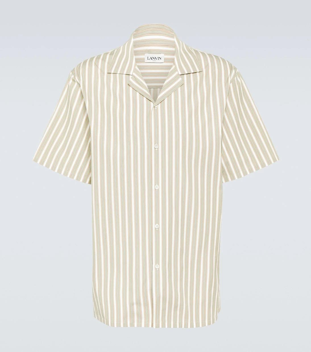Lanvin - Striped cotton bowling shirt