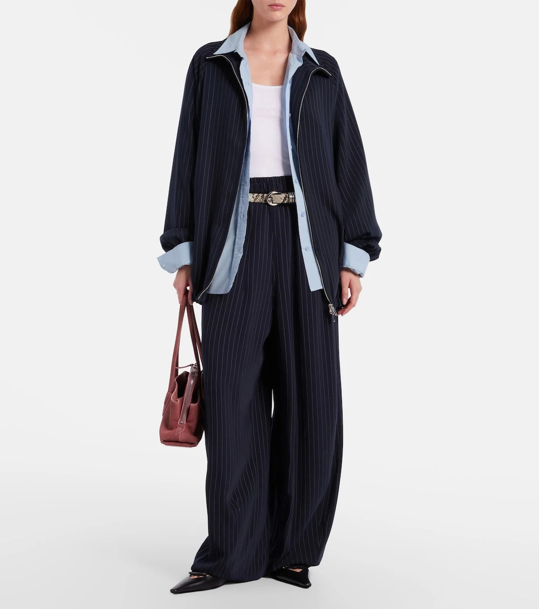 The Frankie Shop - Baxter pinstripe oversized jacket