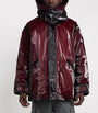 Burgundy Uneven Ripstop Prismatico Parka