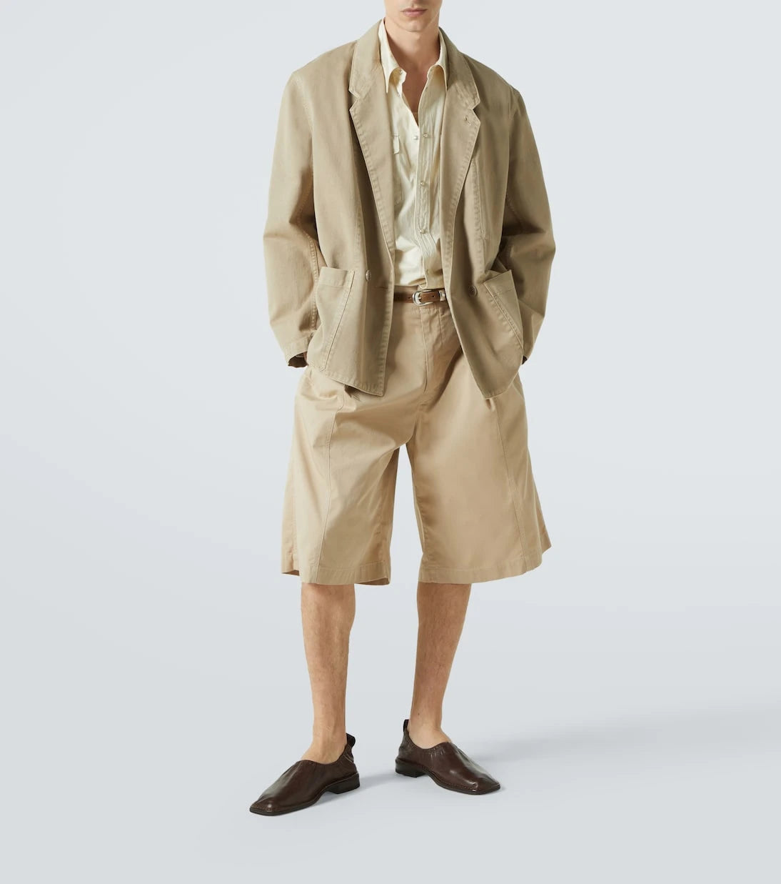 Lemaire - Maxi cotton twill Bermuda shorts