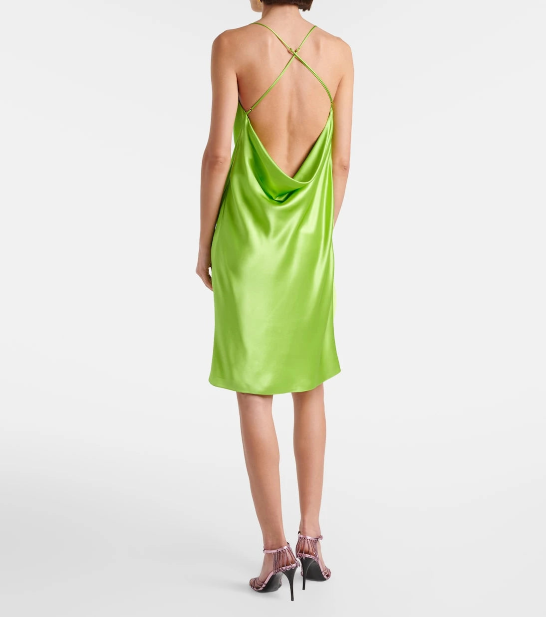 Saint Laurent - Silk satin slip dress