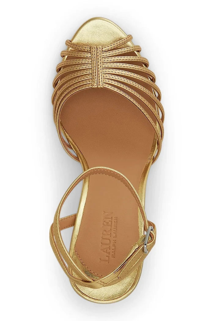 Lauren Ralph Lauren ince topuklu deri sandalet Mckayla