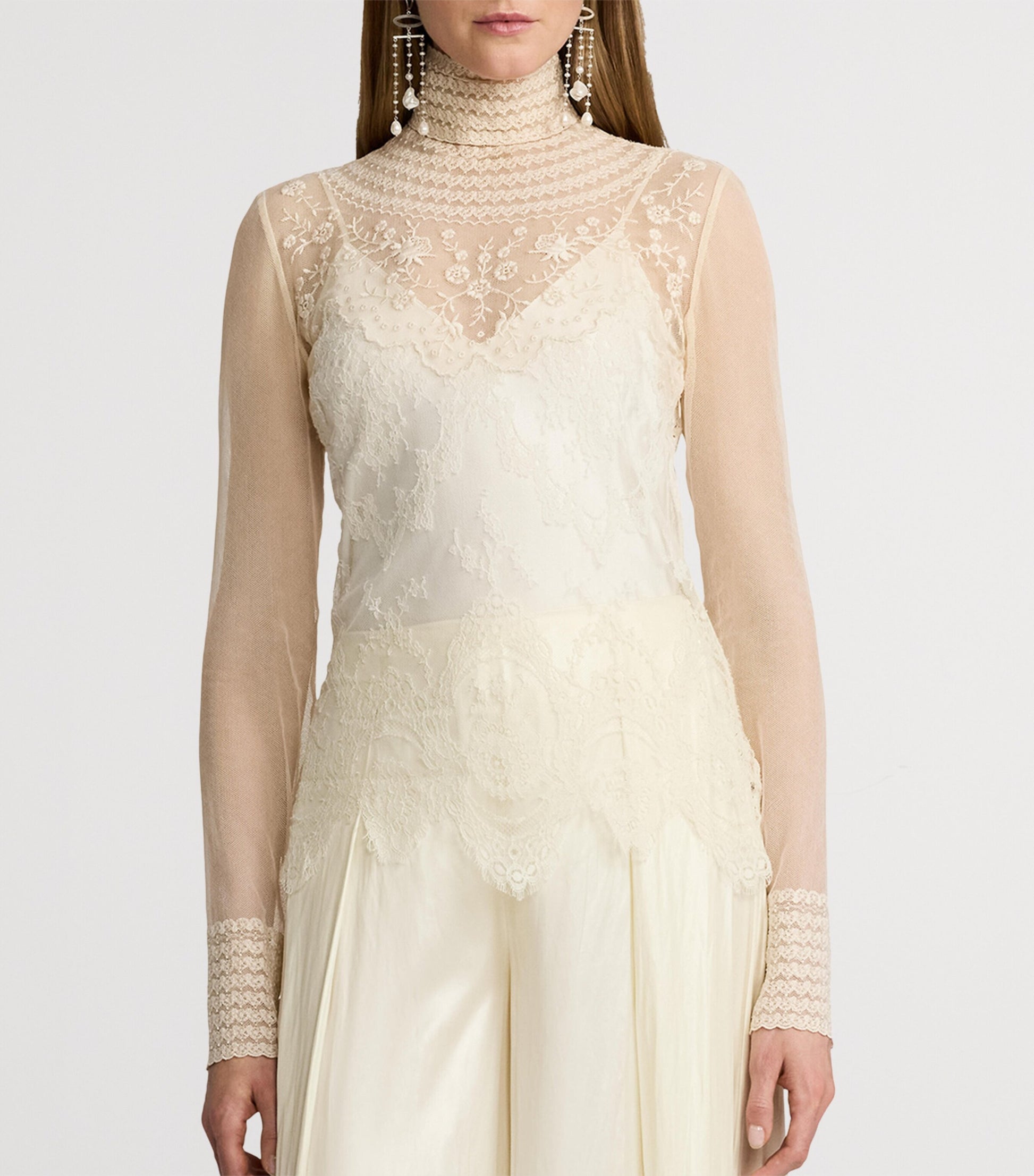 White Delilah Embellished Top