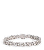 White Gold and Diamond Fireworks Three-Row Tennis Bracelet