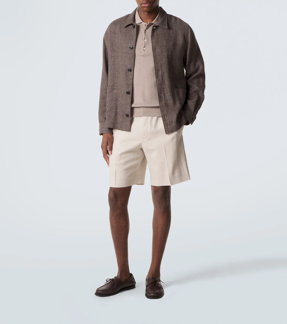 Zegna - شورت برمودا كتان