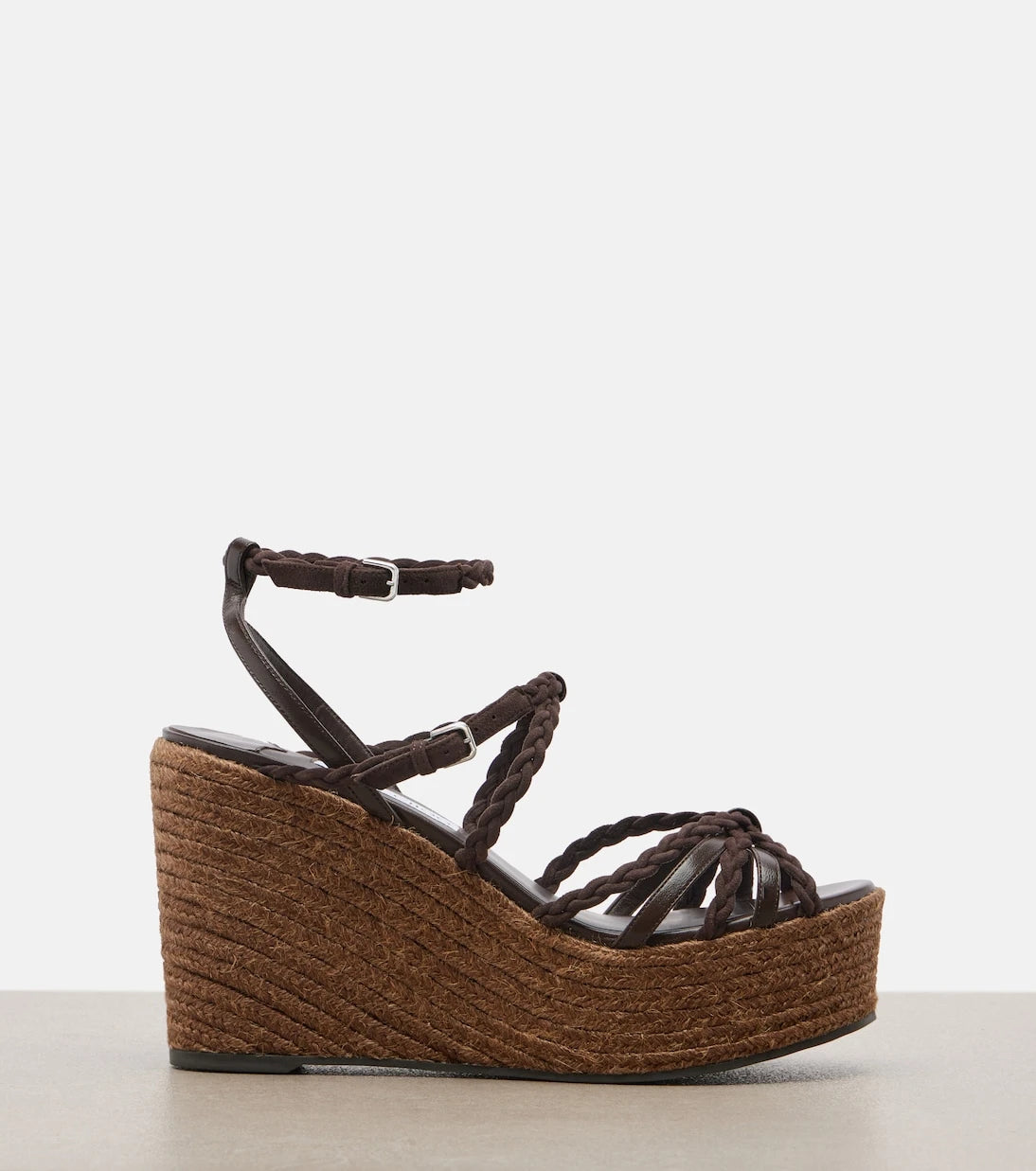 Jimmy Choo - Nyra braided leather espadrille wedges