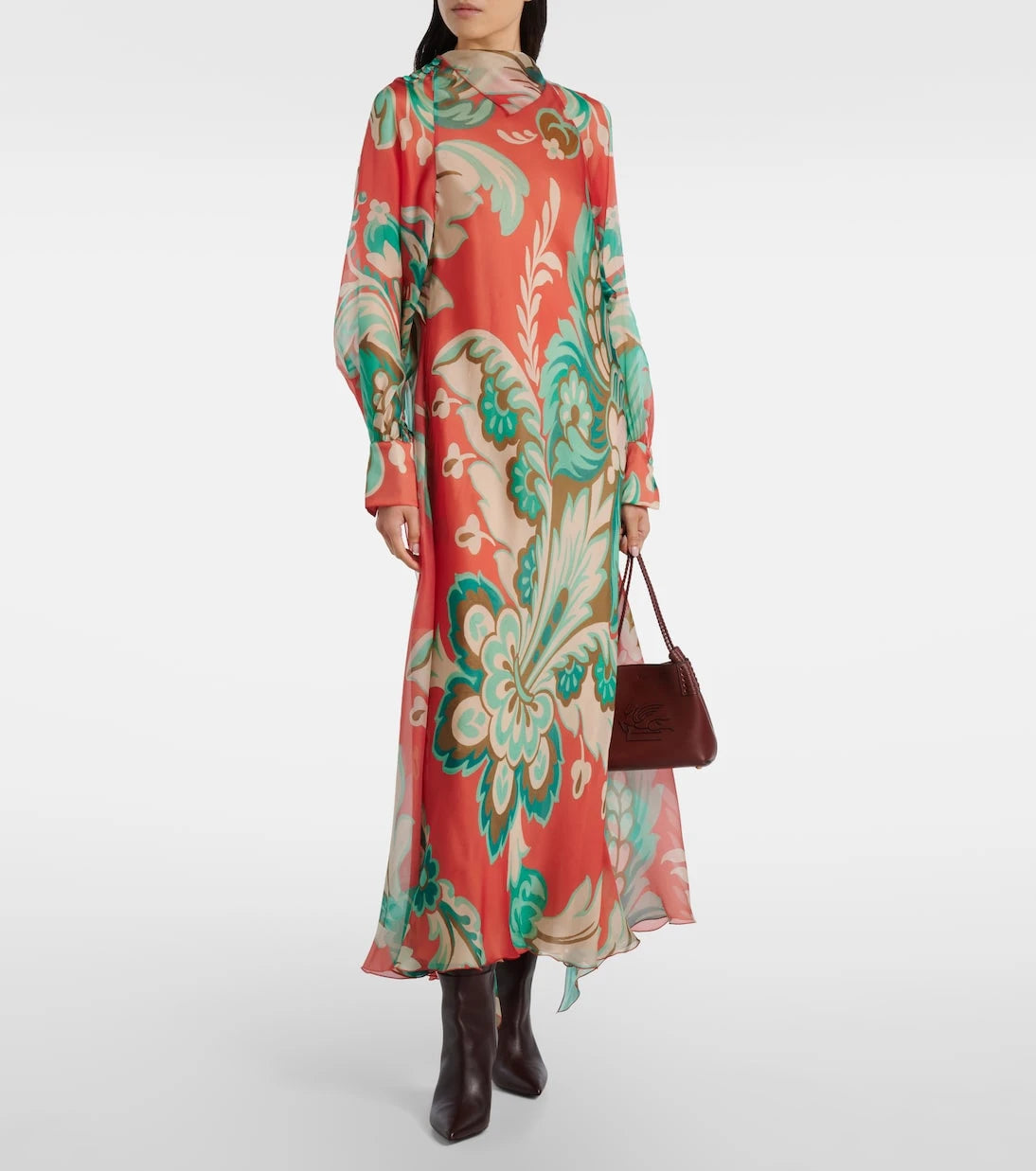 Etro - Printed silk maxi dress