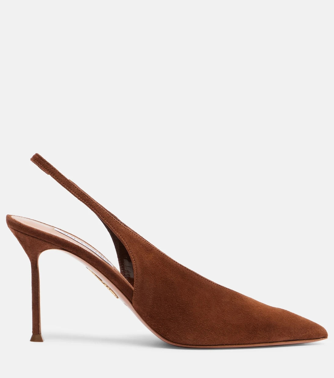 Aquazzura - Voltaire 85 suede slingback pumps